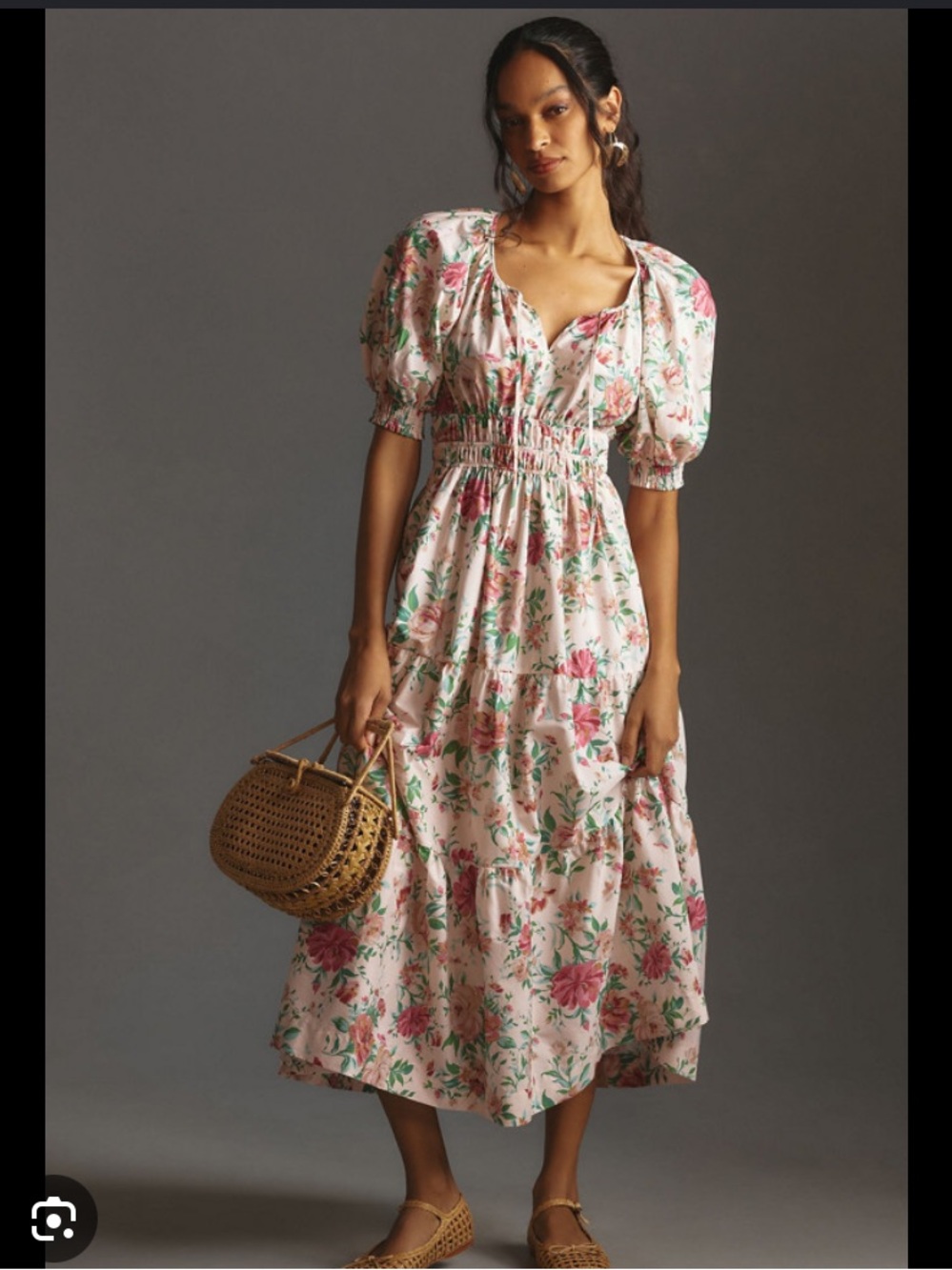Anthropologie Somerset Dress Puff Sleeve Edition Size Small